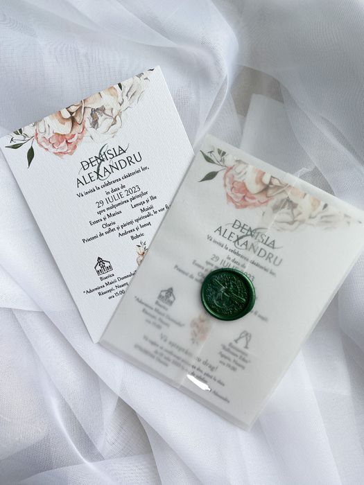 Invitații de nunta sau botez handmade
