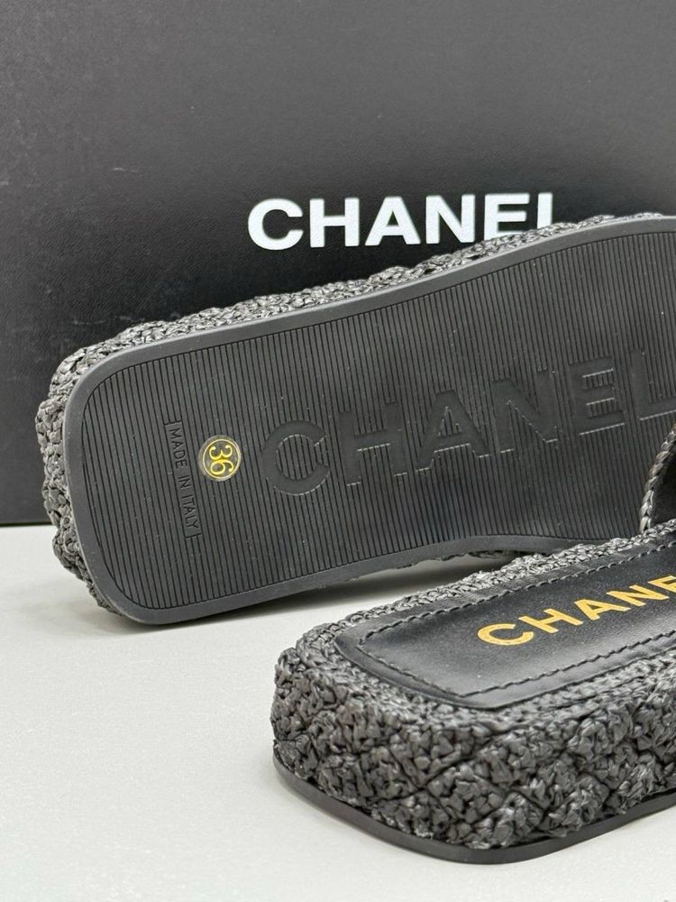 Дамски чехли C,h.a.n.e.l . 100% естествена кожа