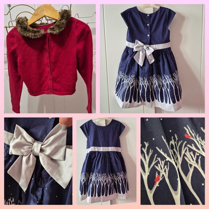 Празнични/Коледни рокля,пуловер,пола 110,116,122р Next,NulaBug,H&M