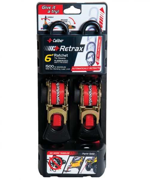 Set chingi Caliber Retrax 6  cu sistem de auto-retragere 2 buc.