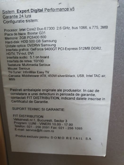 Unitate PC - procesor Intel core2