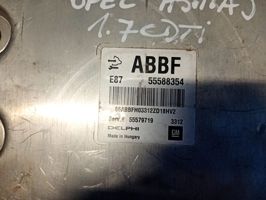 Calculator motor ecu motor Opel Astra j 1.7cdti a17dts cod 55588354