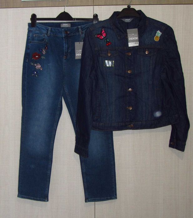 Dorothy Perkins нови дънки и дънково яке 42 EUR (14 UK,10 US)