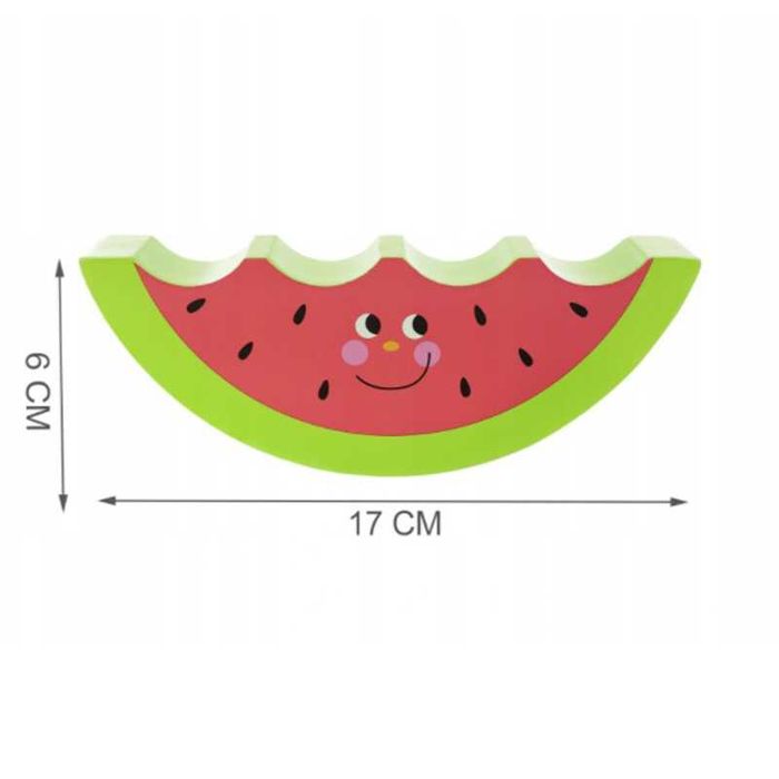 Jucarie de echilibru, din lemn, cu fructe