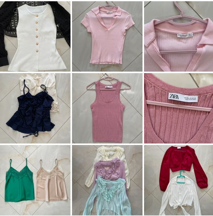 Риза , Zara тениска, потник zara , жилетка , блуза , зара