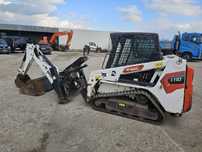 Bobcat T110 miniincarcator pe senile cu brat excavator bobcat miniexcavator  incarcator frontal 900 ore / brat excavare