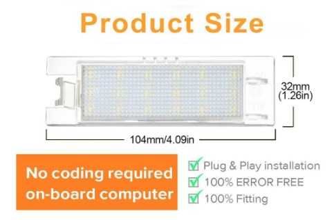 Плафони LED 3938-2 за регистрационен номер за Opel Astra Corsa
