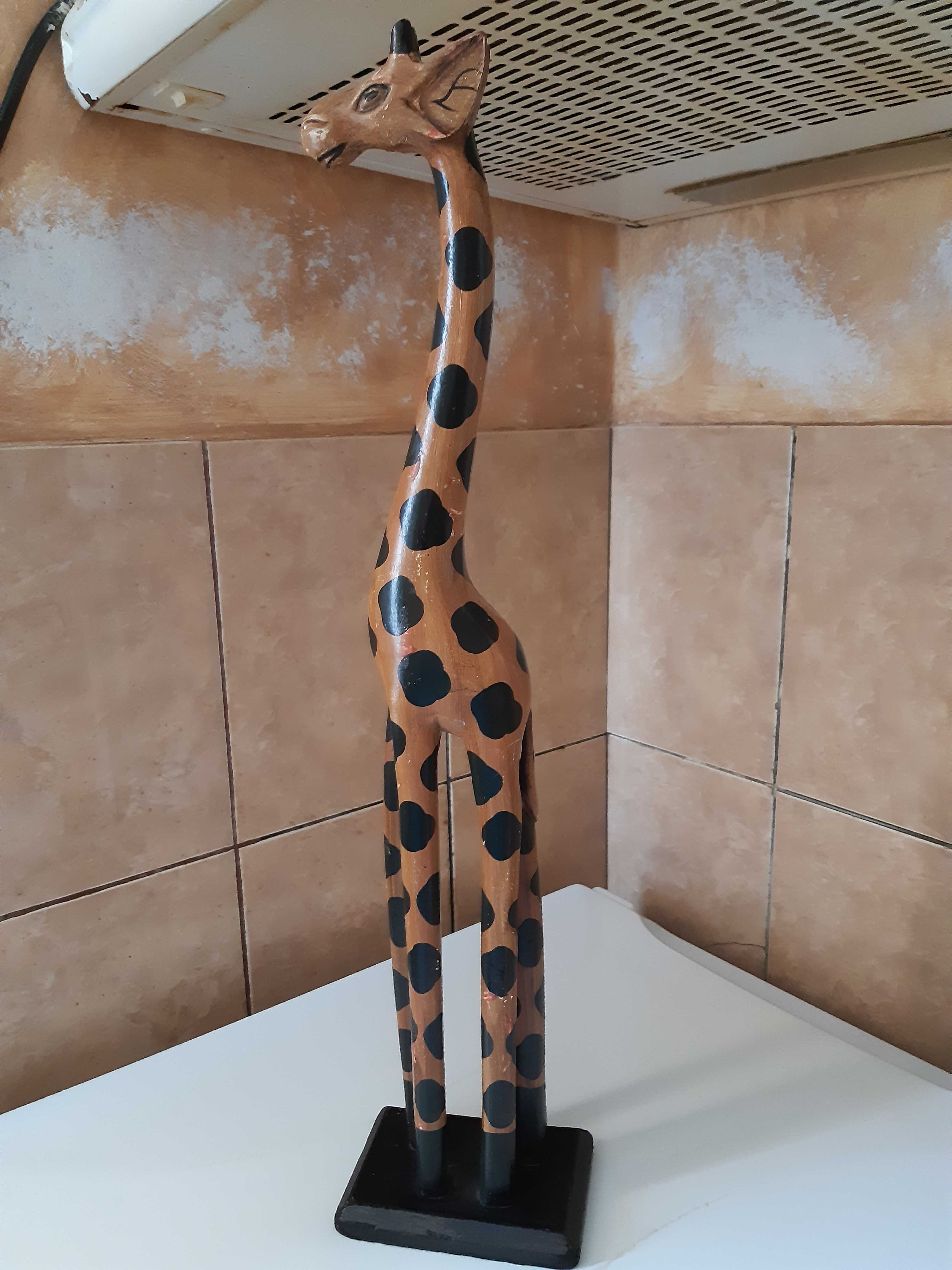 Statueta Girafa din lemn, inaltime 58cm