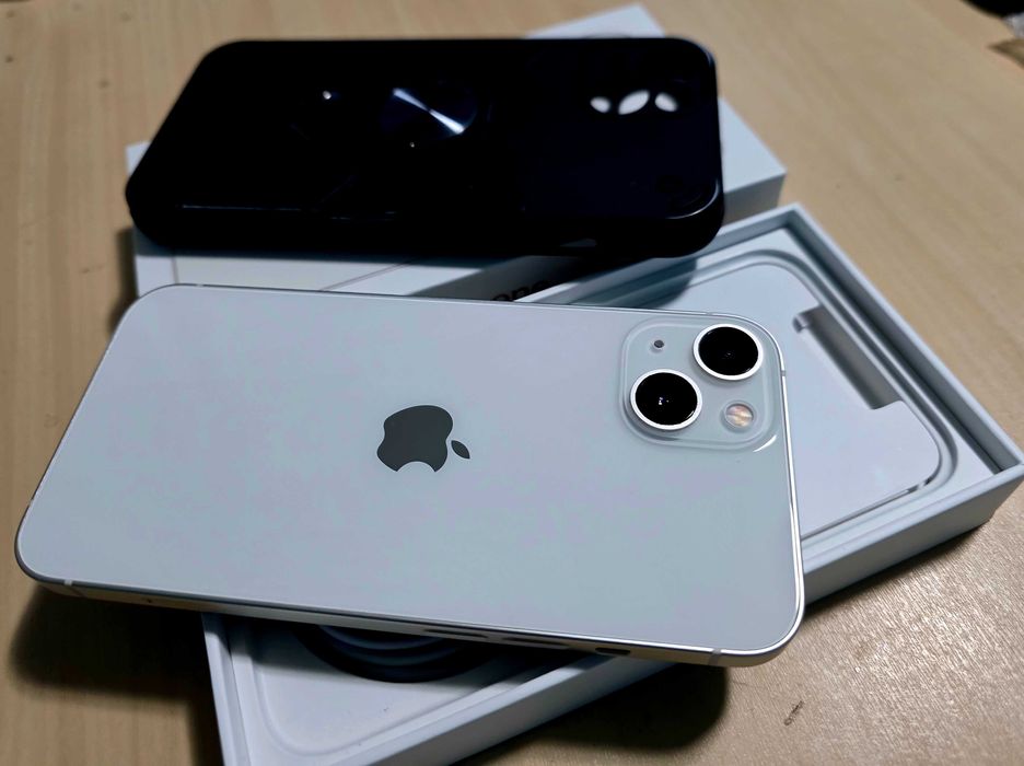 iPHONE 13, 5g.Ca din magazin.10/10  !!.Alb !.Pachet complet.Husa