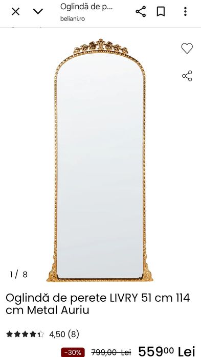 Oglinda de perete Beliani