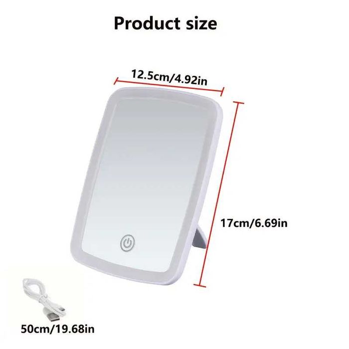 Oglinda de machiaj cu led