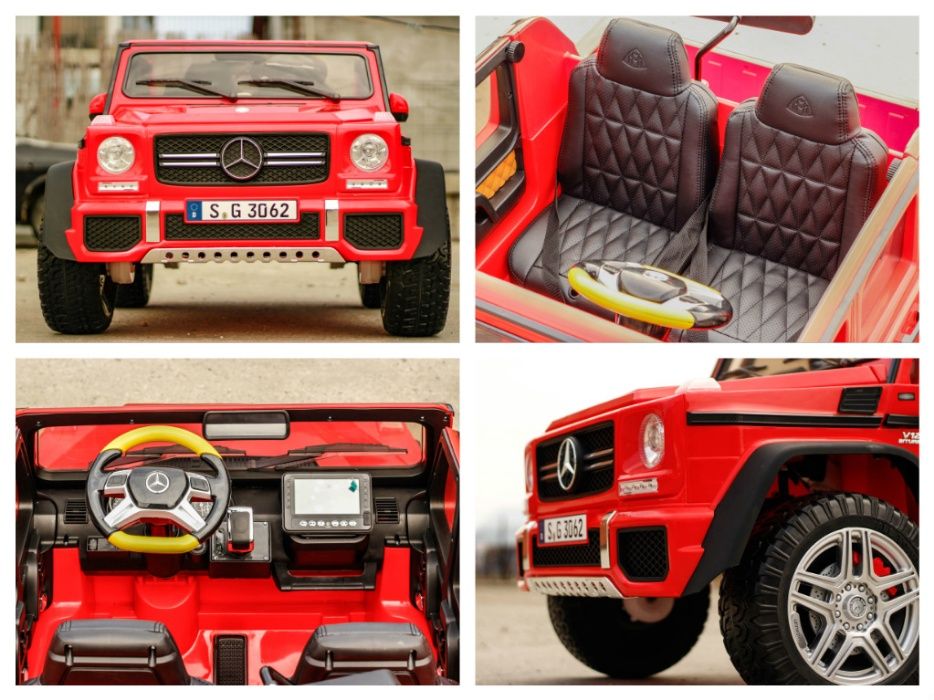 Masinuta electrica pentru 2 copii Mercedes G650 MAYBACH 4WD #Rosu