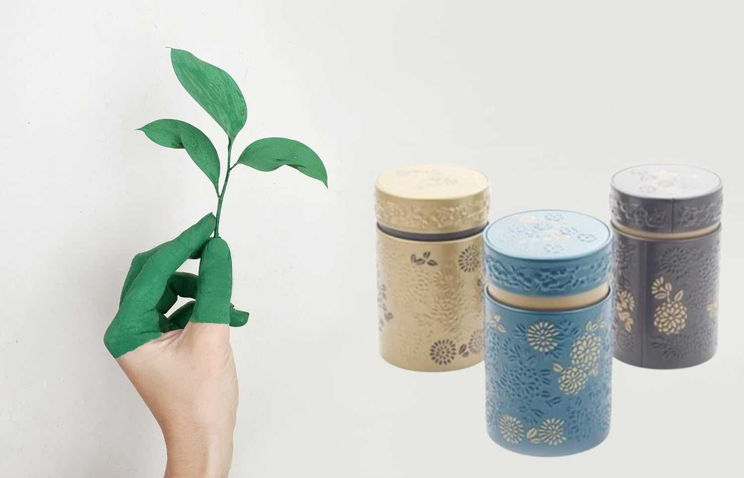 EIGENart Комплект метални кутии за подправки и чай – 3 броя x 150ml