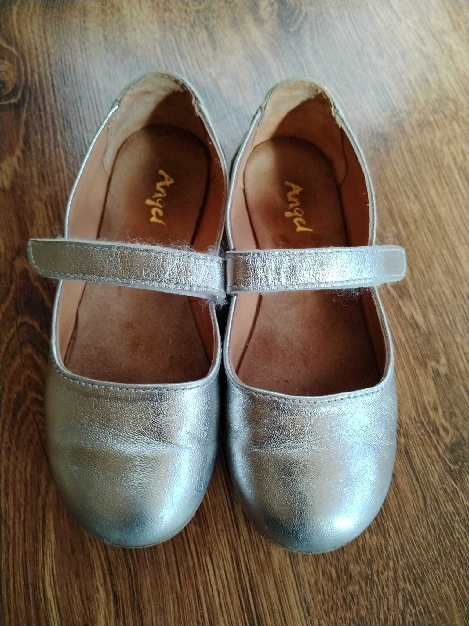 Pantofi fetițe Angel, argintii, mărimea 29