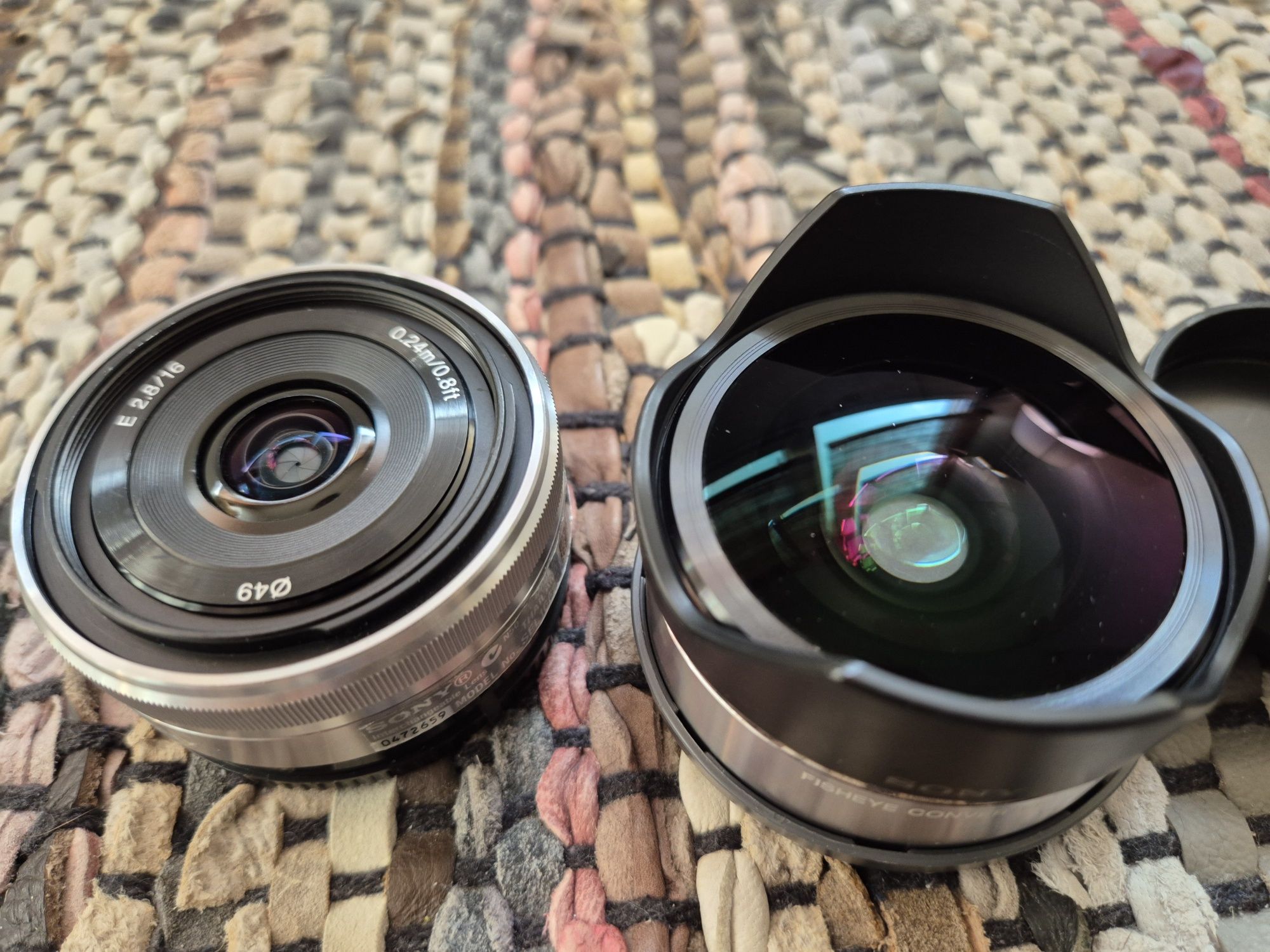 Обектив Sony SEL16F28 + Sony fisheye convertor VCL-ECF1