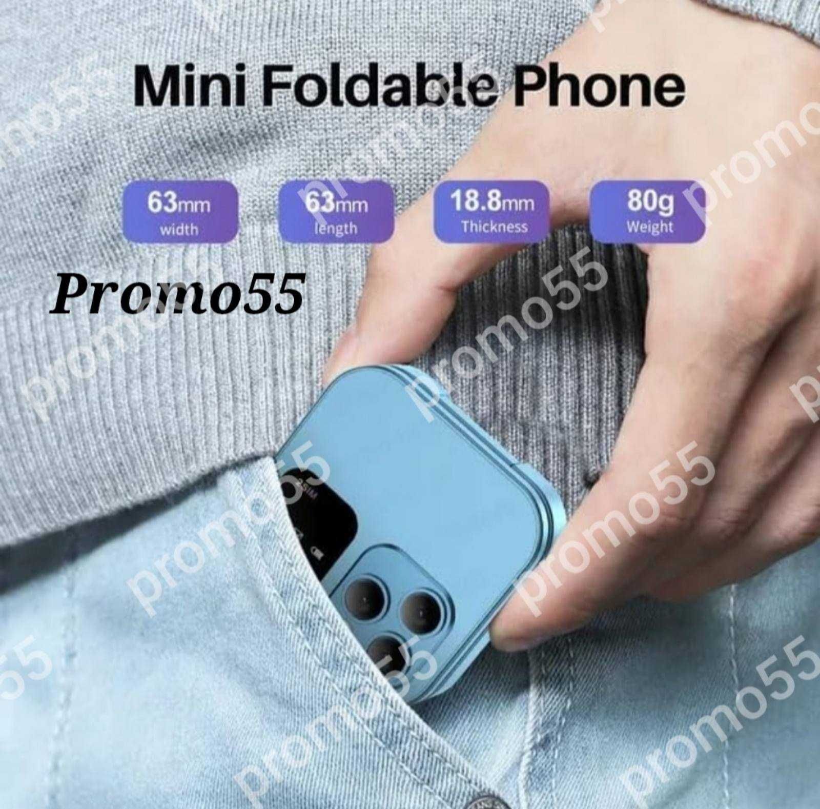 Мини сгъваем мобилен телефон i16 PRO с две сим карти