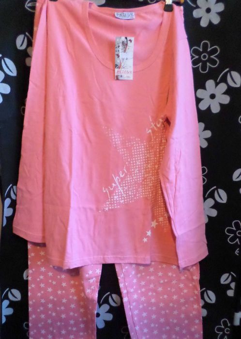 Памучна дамска пижама (2ХЛ)