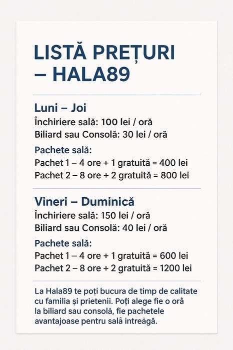 Spatiu eveniment aniversari, majorat, petreceri private