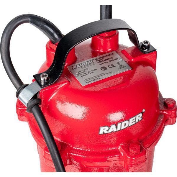 Потопяема помпа за мръсна вода с чопър 1100w 1" 300 л/мин 13 м raider