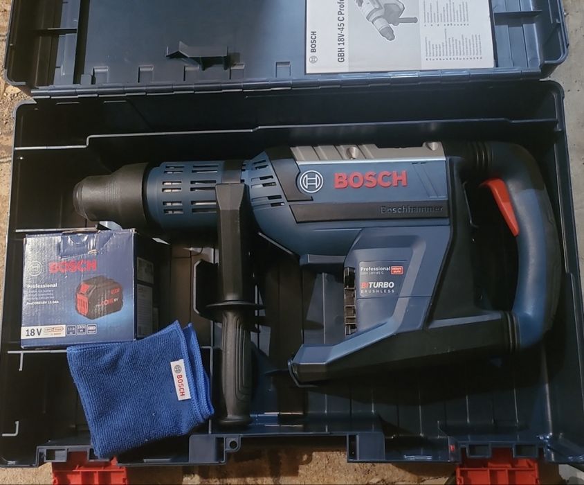 Акумулаторен къртач BOSCH GBH 18V-45 C BiTurbo Brushless