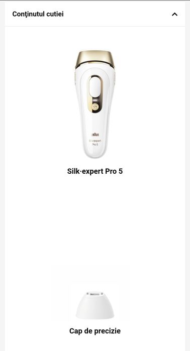 Epilator IPL Braun Silk-expert PRO 5 PL5160 senzor automat & continuu