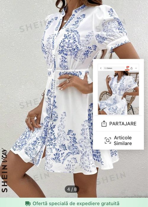 Rochie alba shein marimea 36
