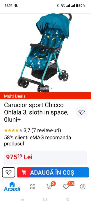 Vând cărucior Chicco Ohlala nr 3