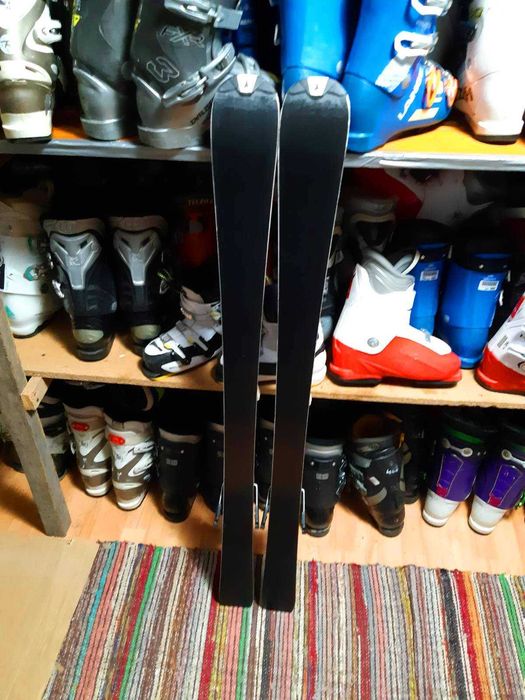 Schiuri copii 120 cm Atomic optional clapari schi bete casca set