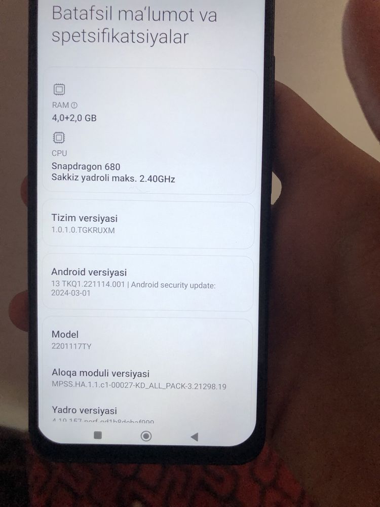 redmi note 11 tiniq karobka yo paoport beriladi
