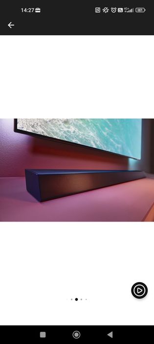 Soundbar Philips TAB8805/10, 3.1, 300W, Subwoofer Wireless, Dolby Atmo