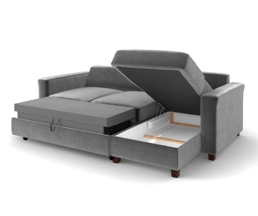 Coltar reversibil si extensibil Relax Light Grey