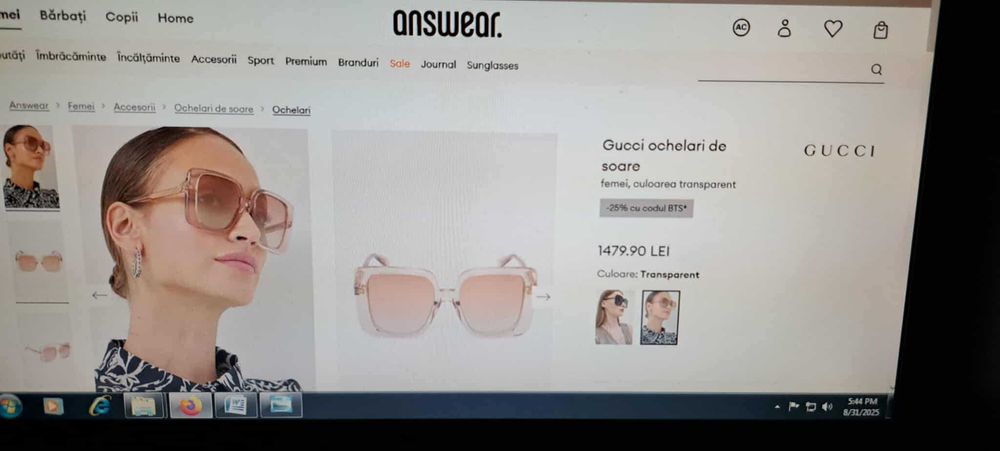 Ocatia ! Ochelarii soare pt Dama Gucci Italy produs nou cu eticheta