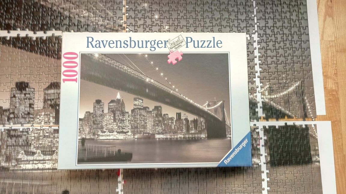 Puzzle-Manhattan&Podul Broocklyn-Ravensburger1000piese,orig.Ger.