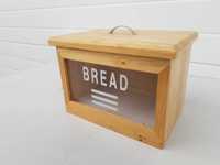 Винтидж дървена кутия за хляб със стъкло. Внос Холандия