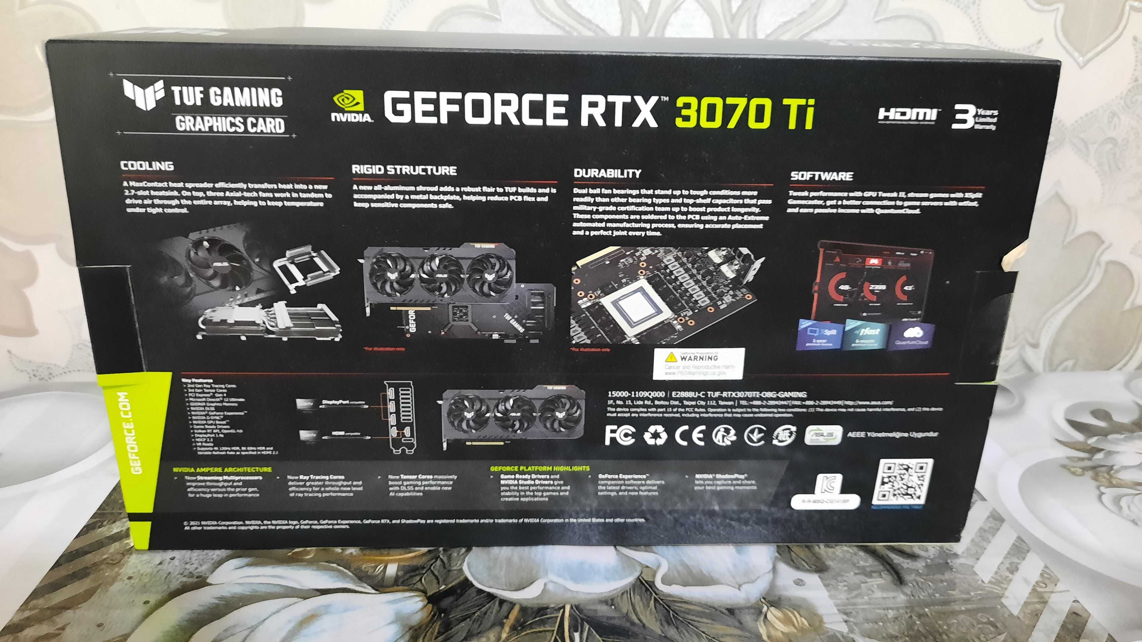 Видеокарта ASUS GeForce RTX 3070 Ti TUF Gaming OC Edition