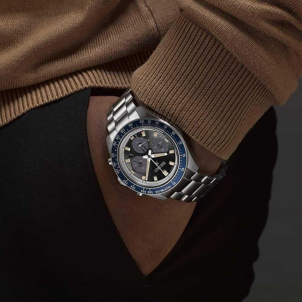 Seiko Prospex Speedtimer Solar Chronograph Navy Blue SSC939