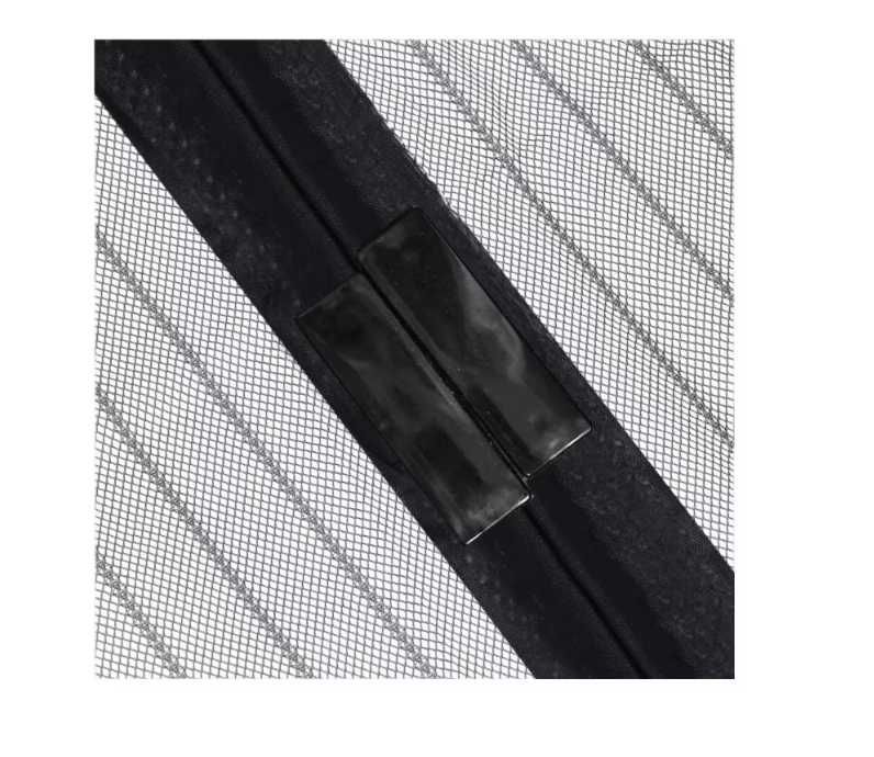 Set 2 x Plase Anti-insecte, Inchidere Magnetica, 210X100cm, Negru