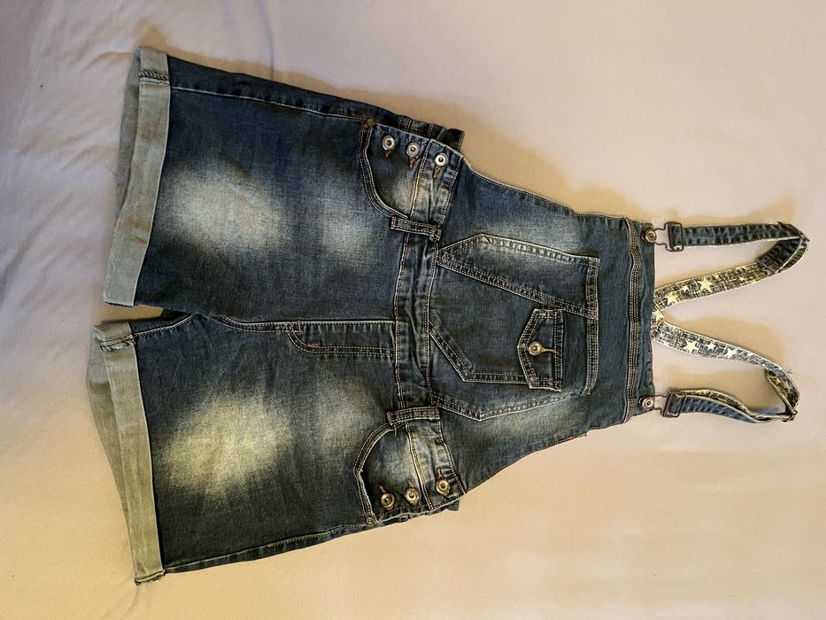 Salopeta dama scuta de blugi 40