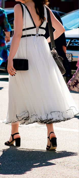 Rochie de seara eleganta alba Ana Radu