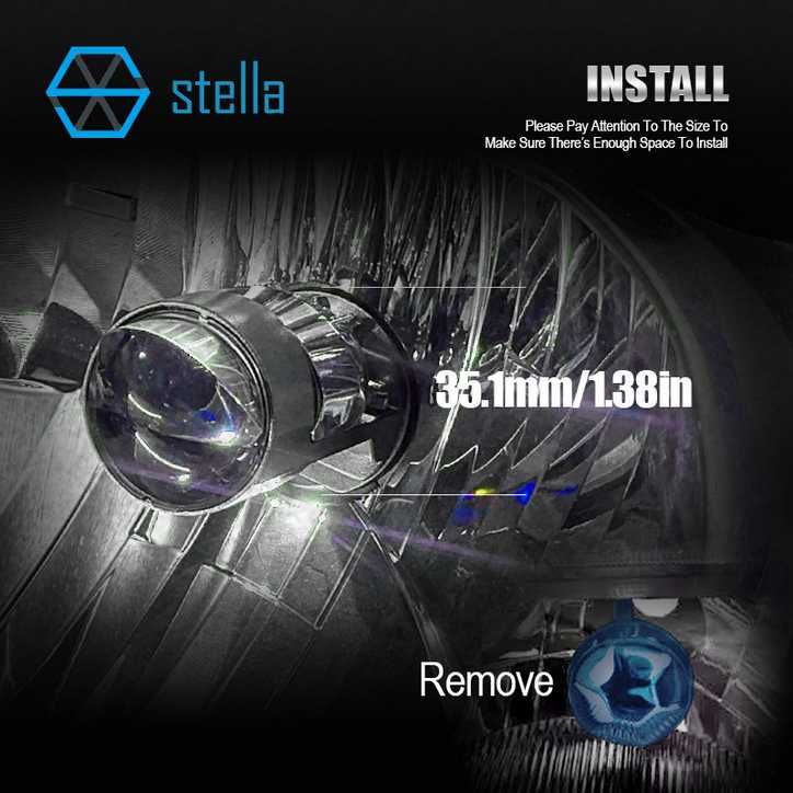 LED мини проектори H4 за основни фарове с лупа