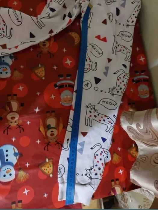 Pantalon imprimeu pisici cu căptușeală fete 134