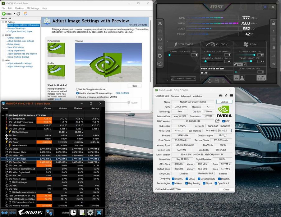 Placa video nVidia GeForce RTX 3060 Ghost, 12GB GDDR6, sigiliu surub !