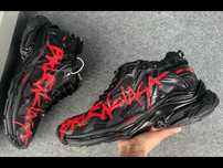 Balenciaga runners graffiti red black