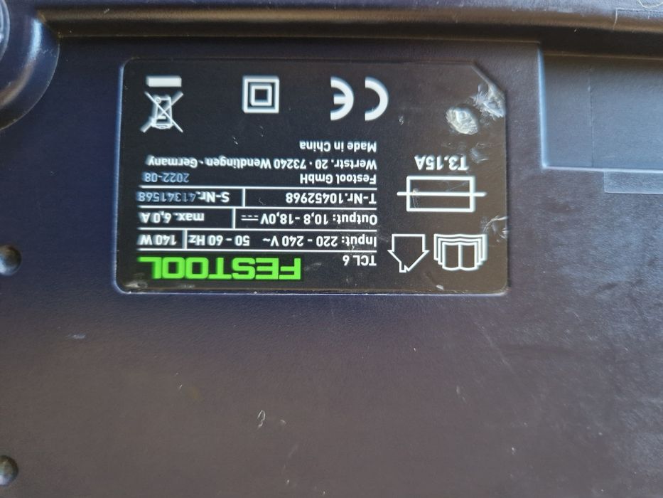 Festool TCL 6 , TCL 6 DUO - incarcator ( sursa )