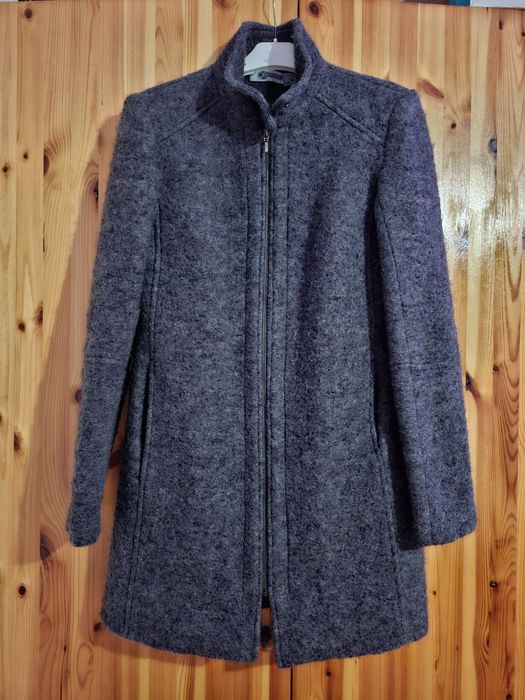 Palton gri Stradivarius