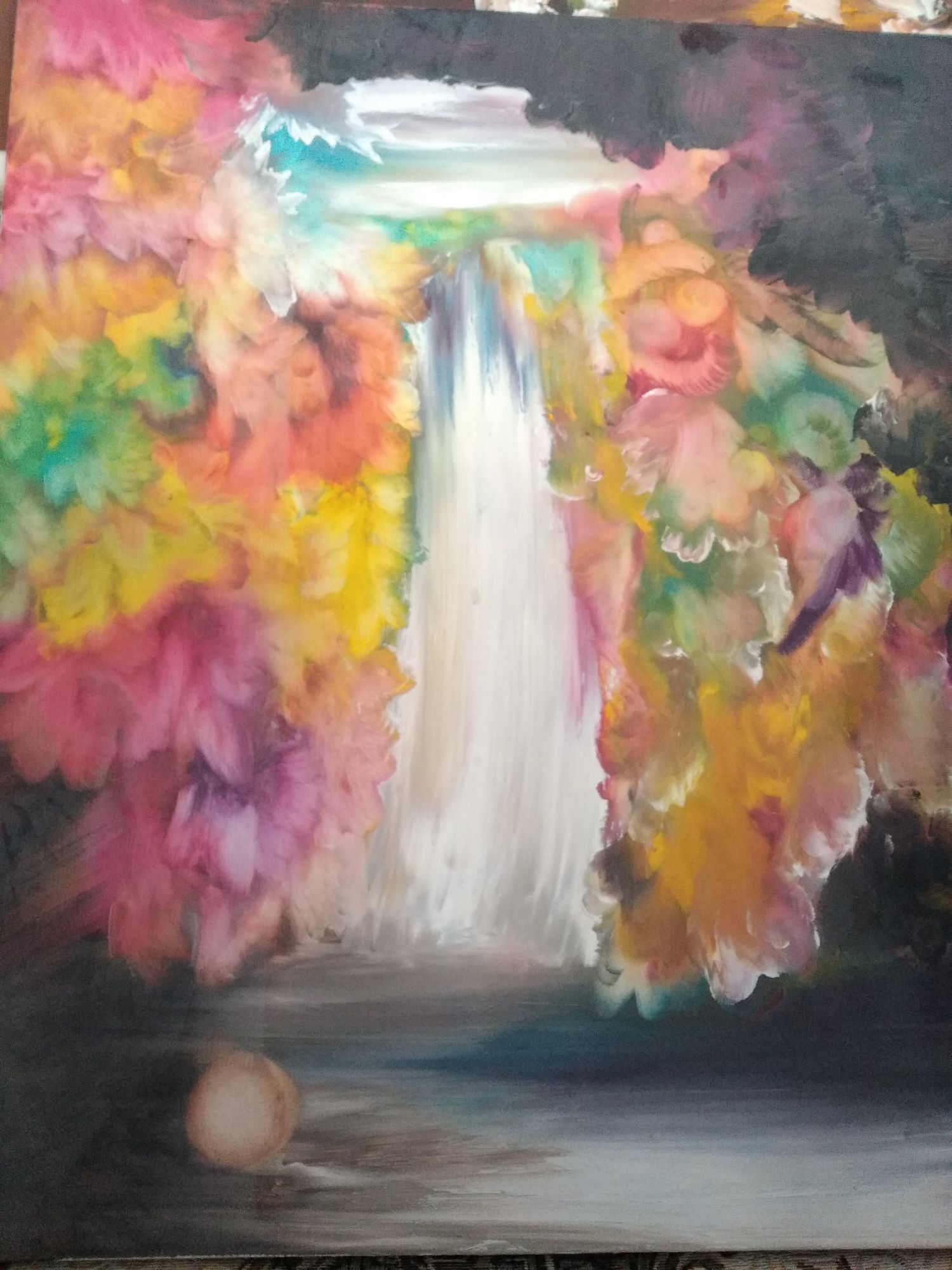 Картина "водопада на любовта" на известна художничка