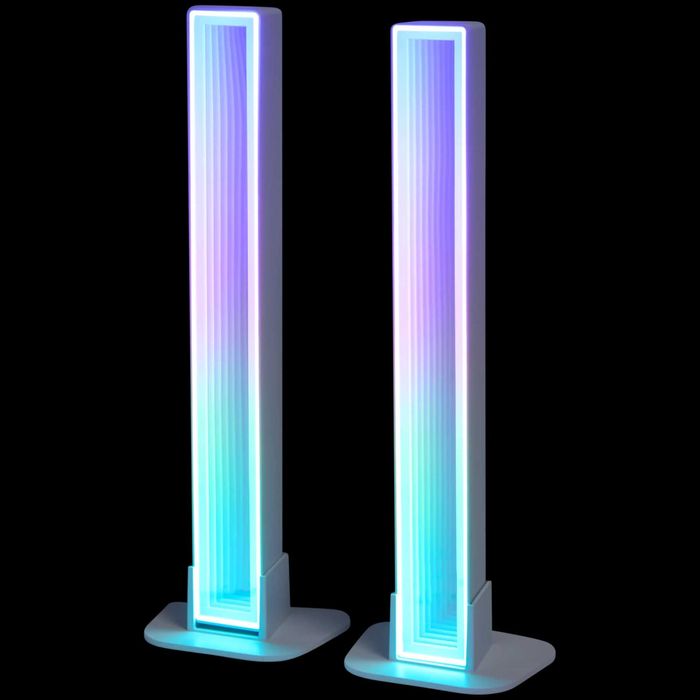 Set 2 Lămpi LED RGB Bar Inteligente Sincronizare Dinamică Muzica Negru