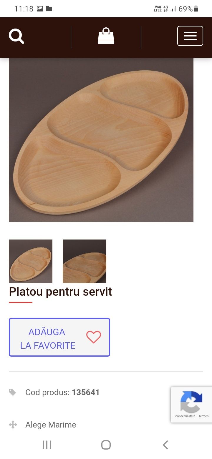 Platou din lemn ptr.servit