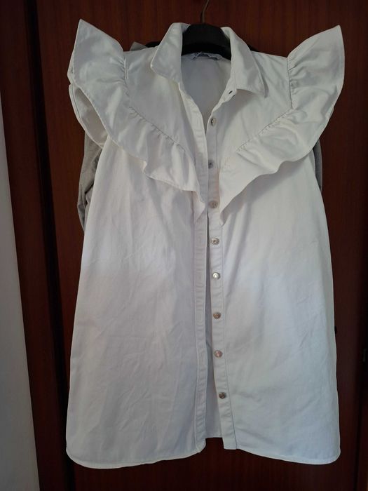 Rochie denim alb Zara XL