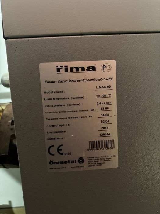 Vand centrala lemn + carbune